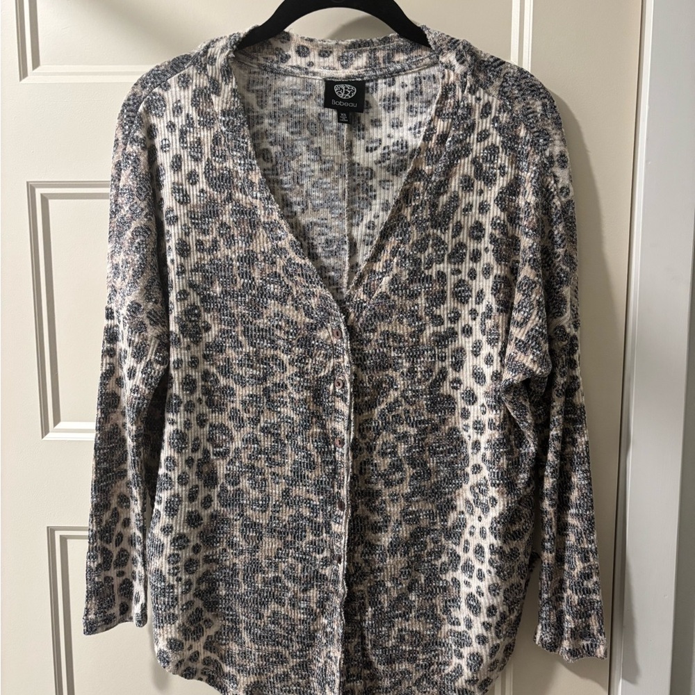 Bobeau Animal Print Knit Top - Nordstrom